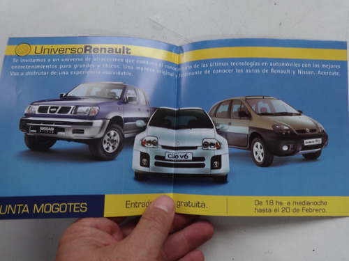 Folleto Antiguo Renault Clio V6 Scenic Rx4  No Catalogo Mdp