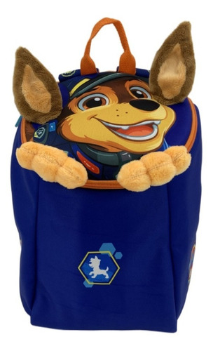 Mochila Paw Patrol Cara Peluche Chase Chs-int-05