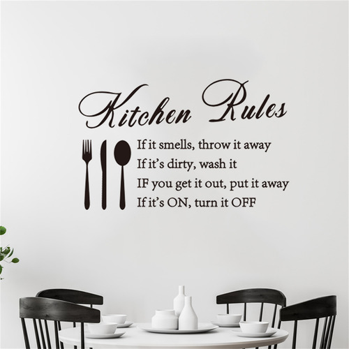 Pegatinas K Kitchen Rules Home Rules Inodoro Bathroom Dec 00