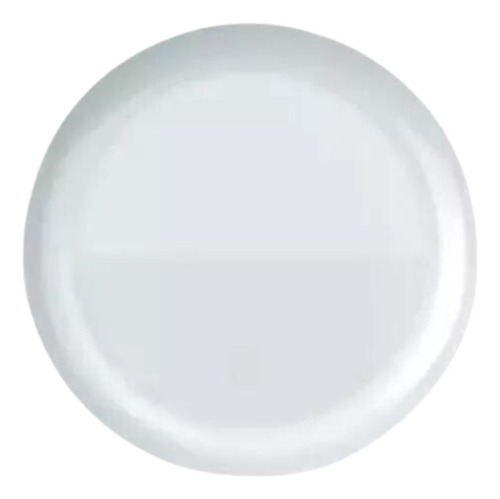 Plato plano Opaline Blanc de 27 cm de peso justo, kit de 12 unidades