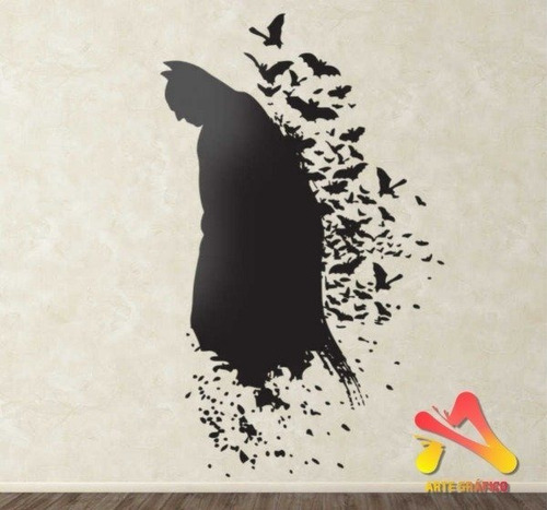 Vinilo Decorativo Para Pared Batman Superheroe 120x100cm 