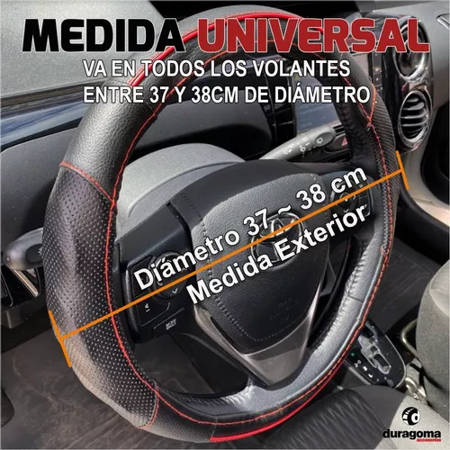 Funda Cubre Volante Auto Cuero Eco Carbono Universal Airway