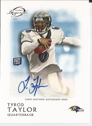 2011 Topps Legends Autografo Rc Tyrod Taylor Qb Ravens 