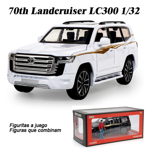 Toyota Land Cruiser Miniatura Metal Coche Con Luces Y Sonido