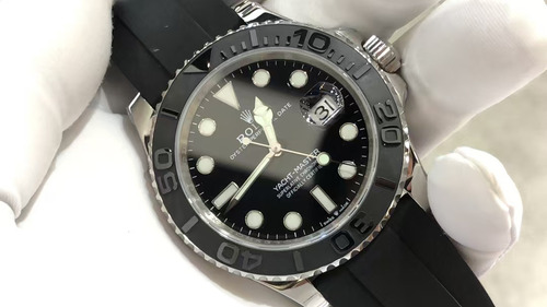 Rolex Yacht Master 42 Mm Oro Blanco Negro (Reacondicionado)