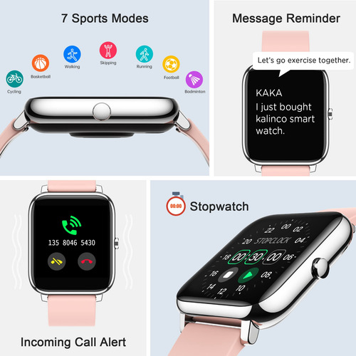 Reloj Inteligente Kalinco Fitness Tracker, Frecuencia Cardía