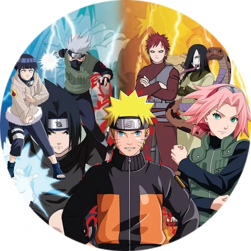 Capas Cilindro E Painel Redondo Naruto Boruto Veste Facil