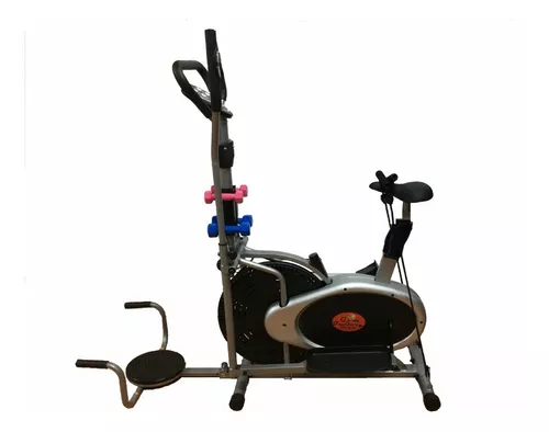 Máquina elíptica estática bicicleta estática con monitor LCD y sensores,  ejercicio elíptico hipersilencioso ajustable para gimnasio en casa,  capacidad de carga de 330 libras (azul) : Deportes y Actividades al Aire  Libre 