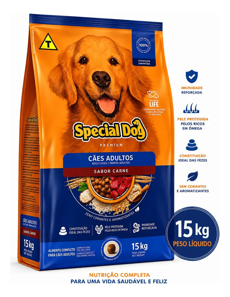 Alimento Ração Special Dog Premium Carne 15kg