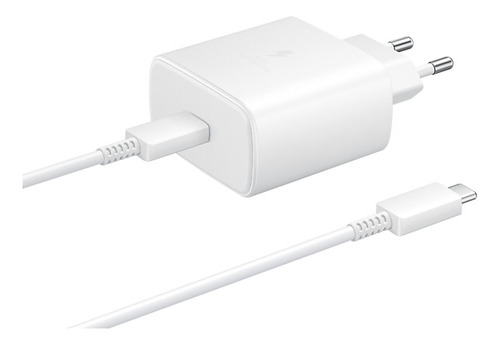 Imagen 5 de 5 de Cargador Samsung EP-TA845 usb-c de pared con cable carga super rápida blanco
