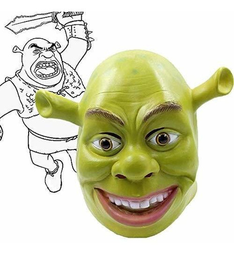 Shrek Mask Costume Mask Cosplay Costume Accessories