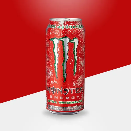 Energético Monster Ultra Watermelon Zero Lata 473ml Pack 6un