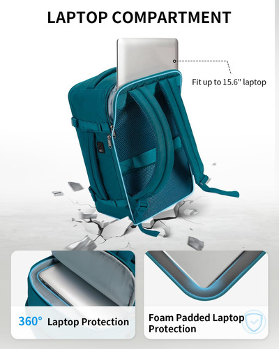 Mochila De Viaje Ecohub De 30 Litros Con Carga Usb Para Port
