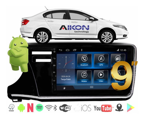 Imagem 1 de 8 de Kit Central Multimidia Honda City 15 16 17 Winca