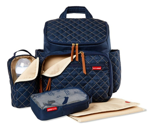 Mochila Bolsa Maternidade Forma Skip Hop Azul Com Trocador
