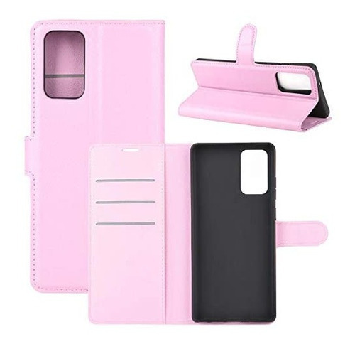 Capa Capinha Carteira Flip Wallet Galaxy Note 20 Tela De 6.7 Cor Rosa