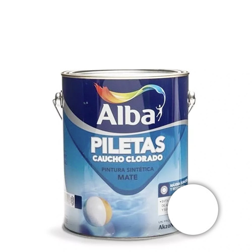 Pintura Para Piletas Base Caucho Clorado X 4 Lt Alba