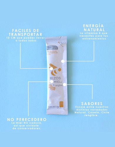 Sachet Miel Natural Con Jengibre 20 Pzs.