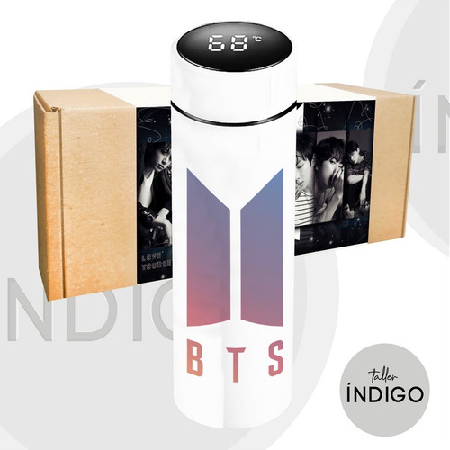 Termo Digital Bts Logo  +  Empaque Personalizado Artesanal