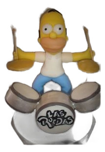 Simpson En Porcelana Fría. Adorno De Torta