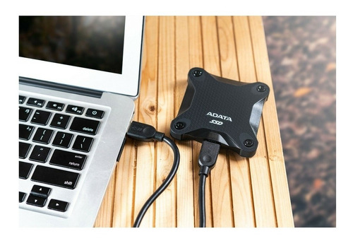 Disco sólido SSD externo Adata ASD600Q-240GU31 240GB negro