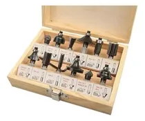 Comprar Juego De 12 Pzas Mechas Fresadoras De Carbono Trompo  Tolsen