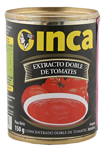 Extracto De Tomate Inca Extraxto Agua En Lata Sin Tacc 150 g