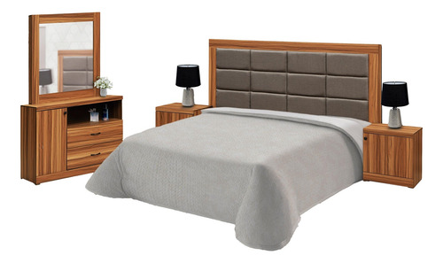 Recamara King Size Alaba Nogal Këssa Muebles