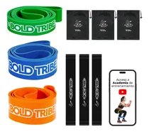 Comprar Pack Power House 3 Ligas Resistencia Alta Crossfit Pull Ups Calistenia + 3 Mini Bandas Tutoriales Bold Tribe