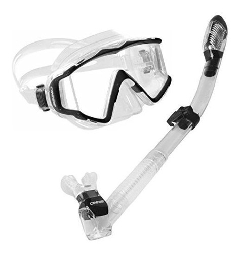 Imagen 1 de 1 de Cressi Panoramic Wide View Mask Dry Snorkel Set (pano 3 Clea