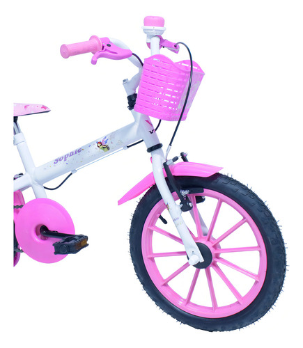Bicicleta infantil de 4 a 5 años para mujer princesas niñas color negro