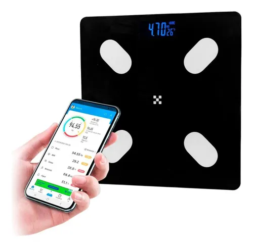 Bascula Balanza Pesa Digital App Bluetooth Gym 180 Kg