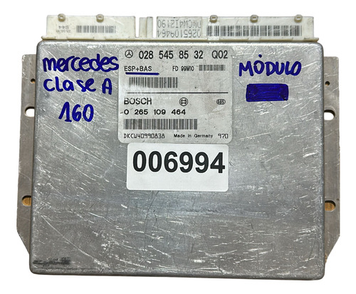 Ecu Mercedes Benz Clase A 160 Esp+bas 006994