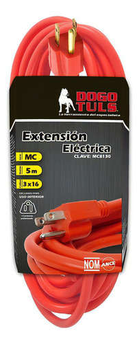 Extension Electrica 3x16 5 Mts Uso Rudo