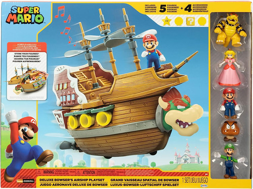 Sets De Muñecos Nintendo Super Mario Deluxe Bowser Ship