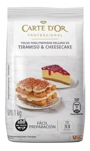 Carte Dor Tiramisú Y Cheesecake Bolsa X 1 Kilo