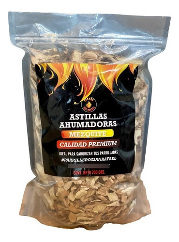 Astillas Ahumadoras De Mezquite 750gr Leña San Rafael