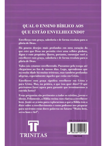 Livro Envelhecendo Com Graça Editora Trinitas