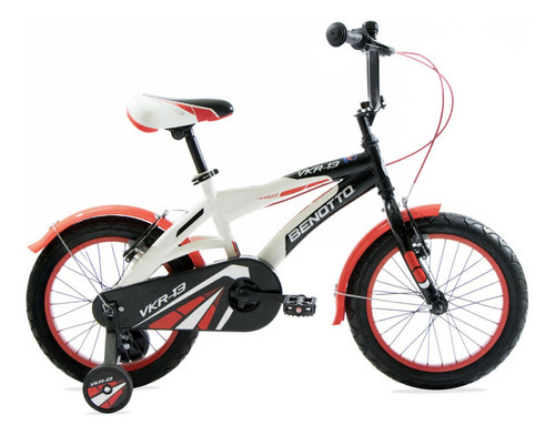 Bicicleta Benotto Cross Vkr-13 R16 1v Niño Frenos V Acero Color Negro/blanc/roj Tamaño Del Cuadro Unitalla Tamaño Unitalla