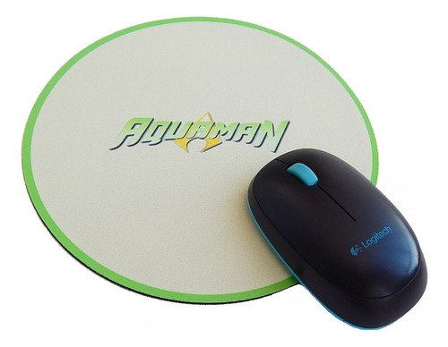 Mousepad Redondo Aquaman Geek Cor Branco