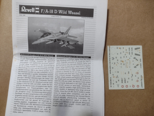 Plastimodelo F/a-18d Wild Weasel (Usado)