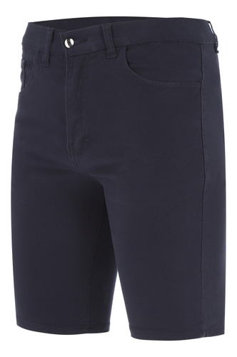 Bermuda De Gabardina Short Para Hombre Stretch Comodo Casual
