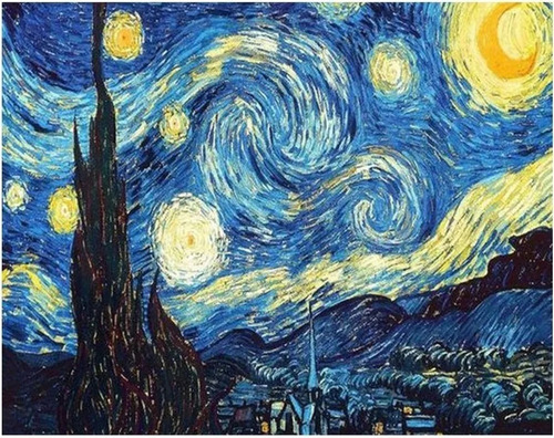 5d Diamond Pintura Bricolaje Van Gogh Noche Estrellado Cielo