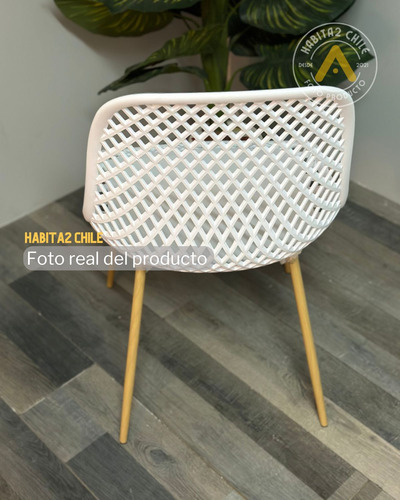 Pack 2 Sillas Terraza Cafeteria Metal Polipropileno
