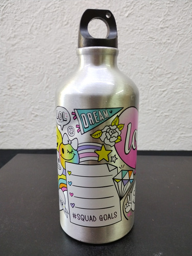 Botella De Agua Just My Style De Aluminio 500ml De Uso (Usado)