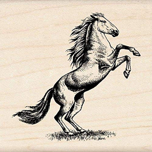 Sello Madera Caballo Para Albume Recorte Tarjeta 1 Pieza X