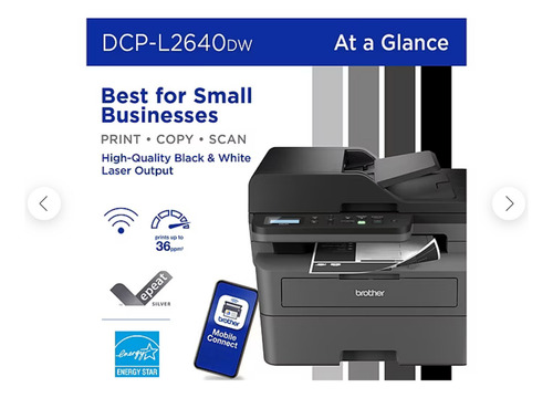 Impresora multifunción monocromática Brother DCP DCP-L2640DW con wifi 127V
