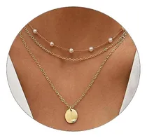 Comprar Pancert Collares En Capas Para Mujer, Collar De Oro Collares