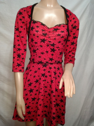 Vestido Lanilla Fina  Pin Up Talle M