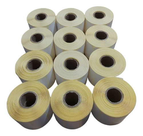 12 Rollos Etiquetas Opp 50x25 1b X1000 B25 Plasticas Tsc Zeb